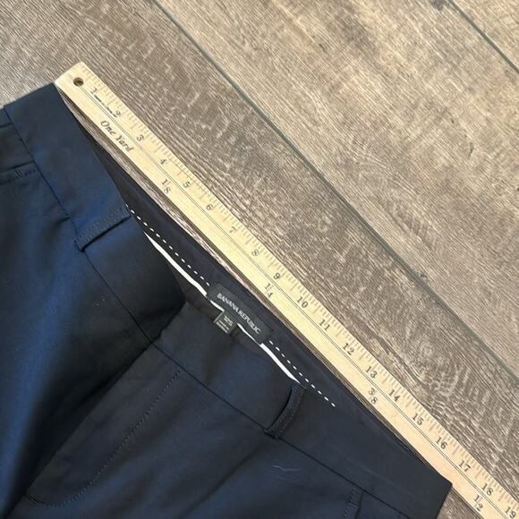 Banana Republic Women's Slim Straight Ankle Trouser Pant Black Size 12 Short - Picture 6 of 9